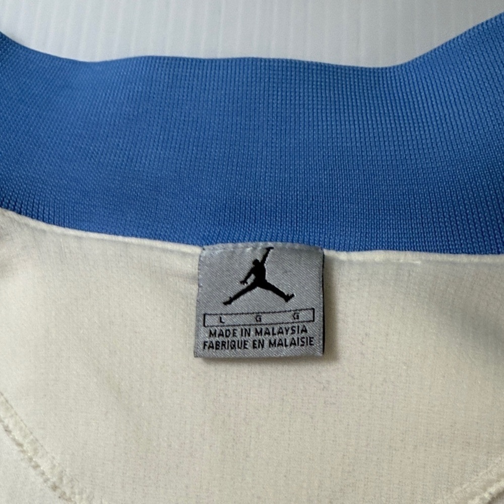 White basketball warm up jacket with Blue and Red Accents, number 23 - Picture 8 of 10
